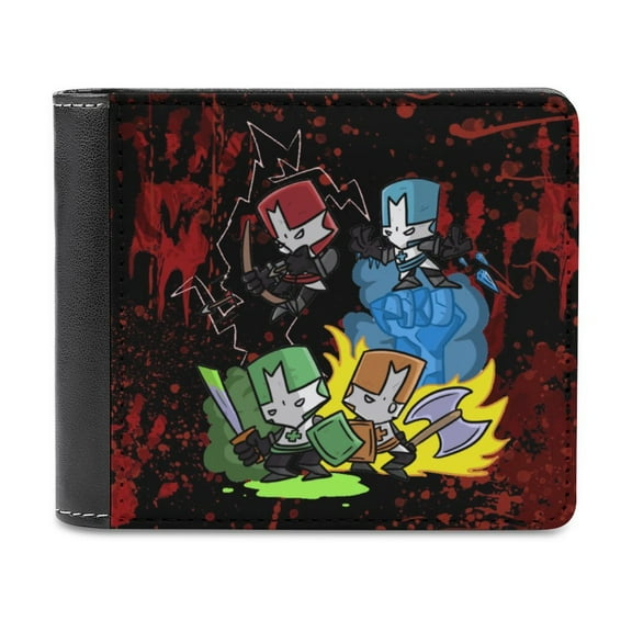 Castle Crashers Game PU Leather Wallet With Card Slots Bifold Wallet Money Organizers Holder Gift For Men And Women