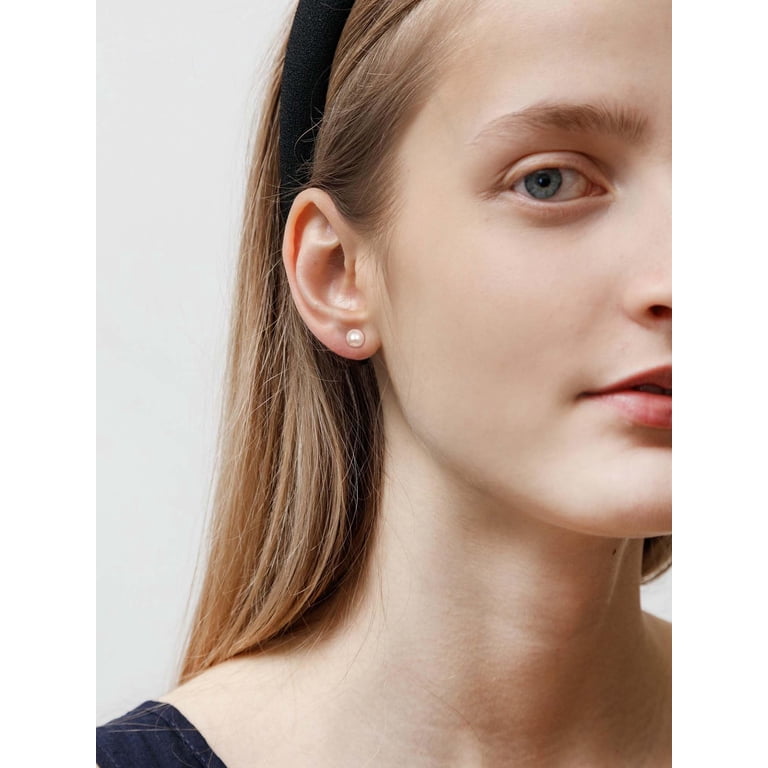 ChicSilver 925 Sterling Silver Freshwater Pearl Stud Earrings photo 2