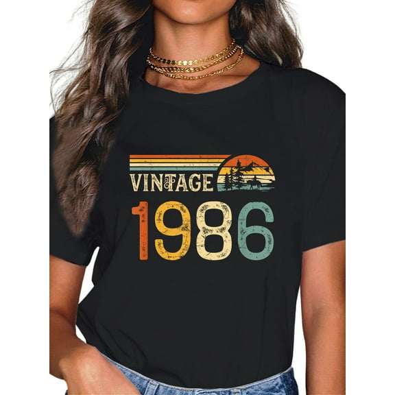 100% Cotton Vintage Made in 1986 Birthday T-Shirt