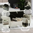 thumbnail image 6 of Sumdeal 63'' Storage Ottoman Bench for Bedroom Living Room ,Beige, Velvet, 6 of 11