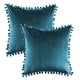 thumbnail image 1 of Dinheiro Funda de Almohada Lisa de Terciopelo Granular Suave de 2 Piezas Adecuada para sofá Dormitorio Coche, 18x18", 1 of 5