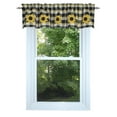 thumbnail image 3 of Sunflower Buffalo Check Buttermilk Valance - Black 72x15.5, 3 of 4