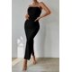 thumbnail image 4 of Vestido PRETTYGARDEN Maxi Bodycon Strapless Negro Talle S, 4 of 6