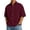 Wine, variant on Hogleaql Men's Button Down Short Sleeve Shirt Tops Summer Plus Size Casual Solid Shirt for Men Regular Fit Vintage Black 2XL
