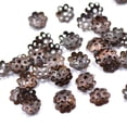 thumbnail image 1 of 50pcs De La De Cobre Plateado De Flores Casquillos Del Grano De 8 Mm Sunnimix Casquillos del grano de la flor, 1 of 4