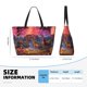 thumbnail image 4 of Fotbe Lantern Giraffes Magical Forest Bolsa de Viaje para Playa - Resistente al Agua, Bolsa Tote de Gran Capacidad y Ligera con 7 Bolsillos para Mujeres y Hombres, 4 of 7