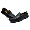 thumbnail image 4 of Men's Casual Loafers Slip On Leather Shoes Male Lightweight Driving Shoes Moccasins Classic Penny Loafer Flats Boat Shoes Outdoor Walking Shoes, 4 of 12