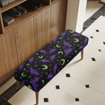 thumbnail image 3 of XYZCANDO Polyester Spandex Fabric Bench Slipcover for Bedroom Dining Room, Stretch Pet Hair Resistant Dining Room Bench Covers, Halloween Bat Moon Print, 3 of 9