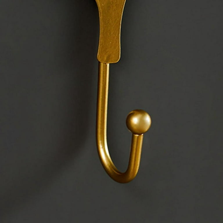 7Pack Gold Decorative Wall Hooks Gold Hooks for Hanging Keys, Hats
