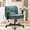 Green, variant on Criss Cross Legged Office Chair with Wide 3 Layer Cushions, Ergonomic Criss Cross Desk Chair with Dynamic Lumbar Support and Flip-up Arms, Mid Back Fabric Swivel Vanity Chair for Work, Study, Leisure