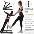 thumbnail image 2 of Folding Treadmills for Home - 3.5HP Portable Running Machine with Incline, 17" Wide Foldable Electric Treadmill for Walking Jogging Exercise with Bluetooth, 300 LBS Capacity Weight, 2 of 8