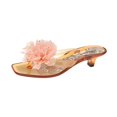 thumbnail image 2 of Willtoo Willtoo Jelly Sandals for Women Flower Decor Kitten Heel Clear Thong Sandals Square Open Toe Flip Flops Shoes, 2 of 6