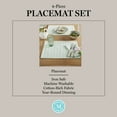 thumbnail image 6 of Martha Stewart Daisy Stripe Fabric Placemat Set 4-Pack, Green, 13"x17.5", 6 of 8