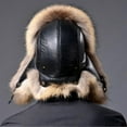 thumbnail image 3 of Men's Winter Warm Fur Faux Ski Cap Russian Cossack Trapper Hats Winter Man Women Warm Hats, 3 of 3