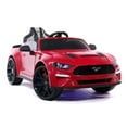 thumbnail image 1 of Ford Mustang GT Kids 12V Electric Ride-On Car w R/C Parental Control Remote, LED Foam wheels + Underbody LED Kit, MP3 + Wireless Music Streaming, Car Cover, Vegan Leather Seat, 1 of 10