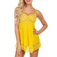 thumbnail image 2 of BONIXOOM Couples Christmas Pajamas Pajamas For Women Loungewear Tie Sleeveless Solid Sleepwear Sets Yellow XXL, 2 of 7