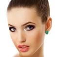 thumbnail image 5 of Galaxy Gold 14k Solid Gold Emerald Omega Clip Earrings, 5 of 5