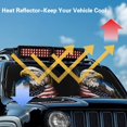 thumbnail image 4 of Uorisanigo Windshield Sun Shade for Rubicon Sahara TJ JK JKU 2 Door & 4 Door and Compatible with Gladiator JT 2020-2023 UV Rays Blocker Sun Visor Shade (Bald Eagle American Flag), 4 of 7