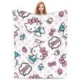 thumbnail image 2 of Hello Kitty Fleece Blanket Super Soft Cozy Throw Blanket 50"X40", Lightweight Fuzzy Comfy Flannel Blanket Warm Plush Throw Blankets For Couch, Sofa, Bed, 2 of 7