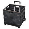 thumbnail image 2 of Rolling Crate - Foldable Plastic Utility Cart with Wheels, Telescoping Handle - 80lbs Capacity - Easy Assembly, Portable Storage for Home, Garage, and Travel, 2 of 3
