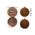 thumbnail image 4 of Xuniizn Christmas Ornaments 2Pcs Christmas Ball Ornaments with Strings, Shatterproof Flock Christmas Bulbs, Hanging Decorations for Xmas Tree, Holiday, Wedding, Party, Gifts, Brown, 4 of 7