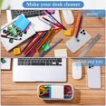 thumbnail image 5 of 2 Pcs Clear Zipper Pencil Bag,Bexikou Clear Pencil Case,Exam Pen Pencil Pouch Case,Large Capacity Travel Bag Makeup Pouch for Office Stationery and Travel, White, 5 of 7