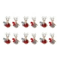 thumbnail image 4 of Melrose Plush Reindeer with Sweater Christmas Ornaments - 6" - Set of 12, 4 of 4