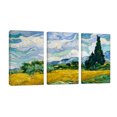 thumbnail image 1 of Cuadro Decorativo Tríptico Vertical Van Gogh Cipreses Canvas Revolution  Set De 3 Cuadros 25x38 cm, 1 of 5