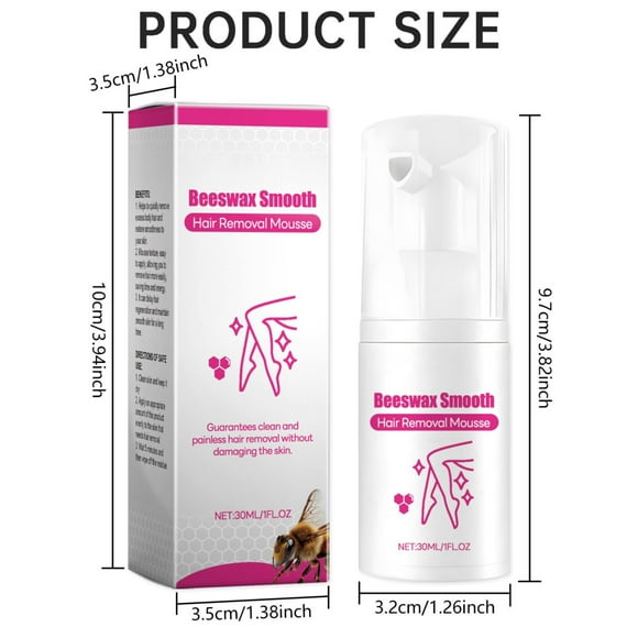 Beeswax Hair Removal Hair Removal Spray Mild Beeswax Hair Removal Unisex Body Hair Removal Foam Spray Fast Hair Removal Gentle Skin Friendly 30Ml Flash Deal Quick Hair Removal Mousse