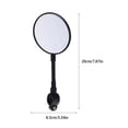 thumbnail image 4 of Transemion 8.5mm Glass Bike Rearview Mirror Mountain Cycling Flexible Handlebar Wide Angle Lightweight Rear Back View Mirror Black 8.5cm 1Set, 4 of 6