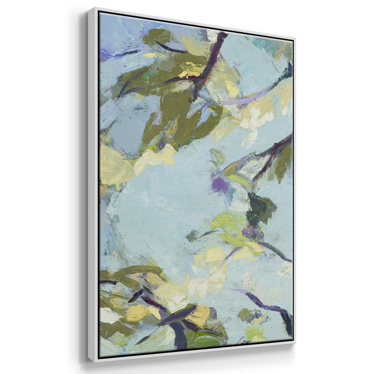 Aqua Sky Framed Premium Gallery Wrapped Canvas - Ready to Hang - 27 x 41 - White Floating Frame