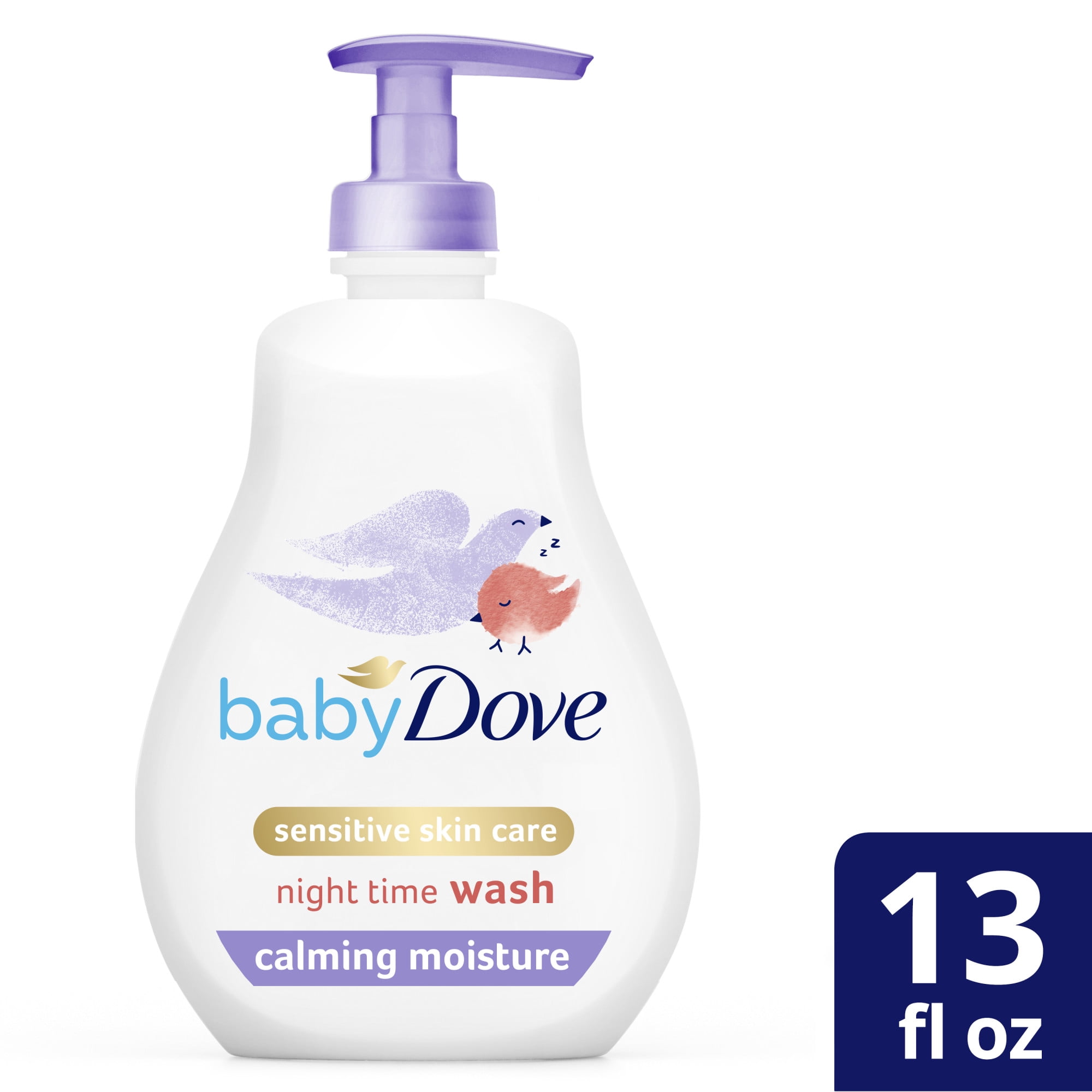 Baby Dove Sensitive Skin Care Nighttime Calming Moisture Liquid Body Wash, 13 oz
