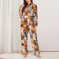 thumbnail image 2 of Balery Cute Cat Paw Pattern Pajama Sets for Women Long Sleeve 2 Piece Sleepwear Loungewear Sets Soft PJ's with Pockets Long Sleeve Comfy Pj Sets-XX-Large, 2 of 7