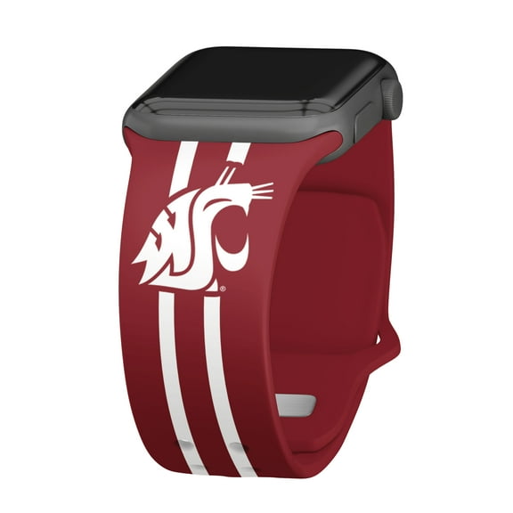 Washington State HD Stripes Logo Unisex Watch Band for Apple Watch, 42/44/45/49mm(46mm Series 10) Long by Affinity Bands
