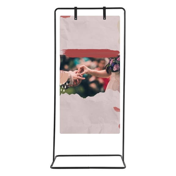 Miumaeov Wedding Sign Holder Adjustable Height Poster Display Stand Welcome Signs Showing Rack Party Decoration 31.5*19.7*68.9in