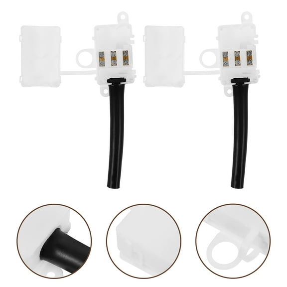 LEORX 5Pcs White Plastic Outdoor Junction Box with Three Connectors and LED Protection