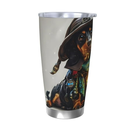 

Bingfone Fantasy Wizard Dog Art for 20 Oz Stainless Steel Travel Mug Double Wall Water Coffee Cup for Home Office Outdoor Works Great for Ice Drinks and Hot Beverage-Without Straw