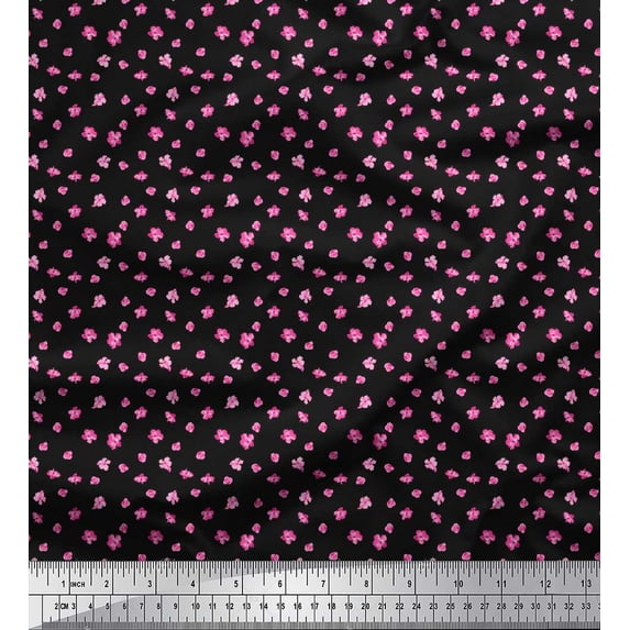 Soimoi Moss Georgette Fabric Artistic Floral Print Fabric by The Yard 42 Inch Wide