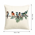 thumbnail image 4 of Home Decorations for Living Room 18X18 Inch Winter Bird Throw Pillow Cover Festive Teal Accent for Holiday Home Patio Couch Decor Gift for Seasonal Gatherings, 4 of 7