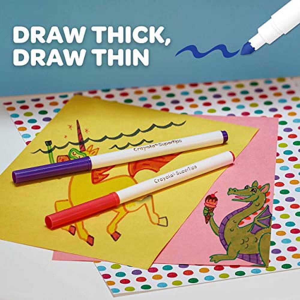 Crayola 80 Count SuperTips Washable Markers, Now with 80 Unique Colors, No Duplicates, Gift