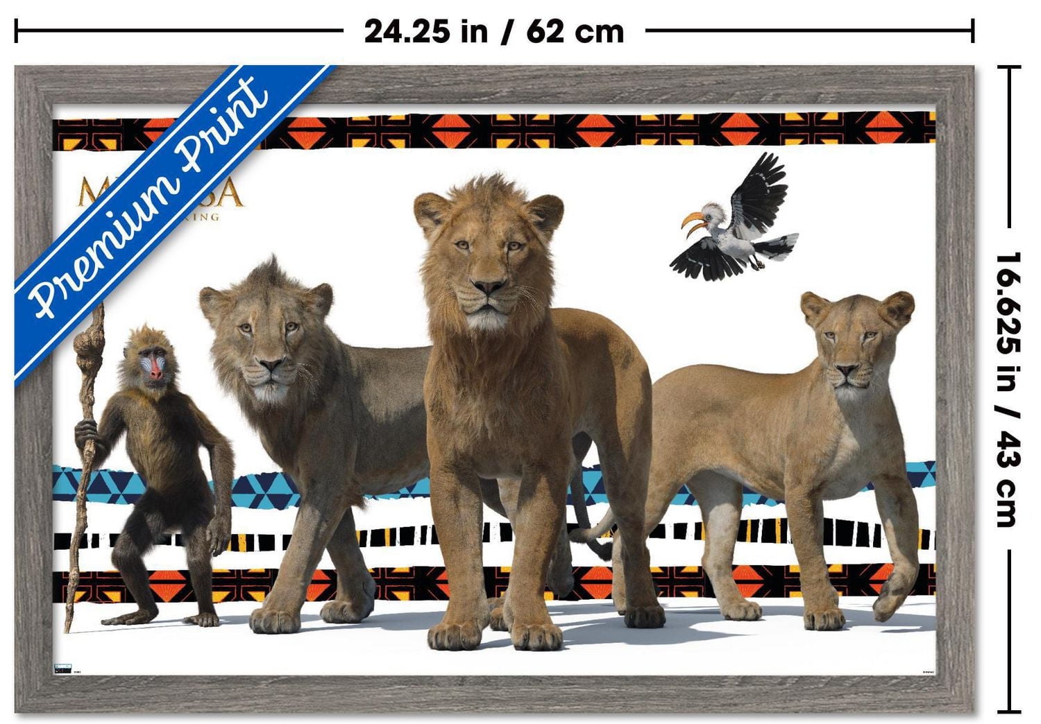 Disney Mufasa: The Lion King - Group Wall Poster, 22.375" x 34"