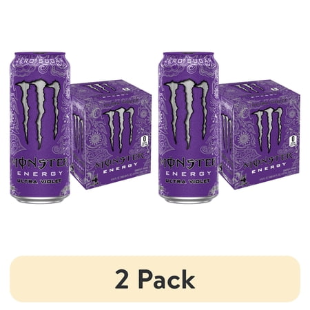 (2 pack) Monster Ultra Violet, 16 fl oz, 4 Pack