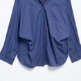 thumbnail image 3 of yillto Womens Oversize Shirts Button down Collared Long Sleeve Tops V Neck Work Casual Tunic Blouse, 3 of 7