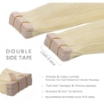 thumbnail image 3 of GFDYREE Extensions de Cheveux à Ruban Lennalife pour Femmes, 20 Pcs 50g 24 Pouces Blond Délavé Extensions de Cheveux à Ruban en Cheveux Humains Rallonge Cheveux Humain Lisse Extensions de Cheveux Invisibles Real Human, 3 of 5