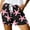 Black, variant on Womens Shorts Print Loose Lace Up High Waisted Sports Summer Casual Beach Shorts with Pockets S-2XL