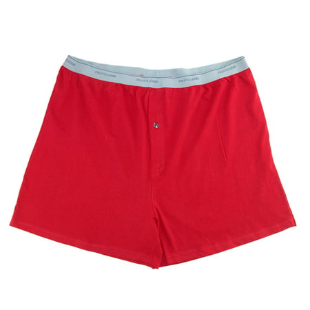 Fruit of the Loom Men`s 3pk Big Man Solid Knit Boxers, 5XB, Assorted ...