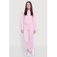 thumbnail image 2 of Women's Velour Zip Front Hooded Sweatshirt, 2 of 4
