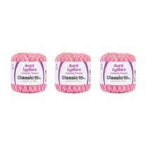 Aunt Lydia Classic Shaded Pinks Crochet - 3 Pack of 300y/274m - Cotton - Gauge 10 - Crochet
