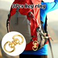 thumbnail image 3 of OUSITAID Copper Keychain 3pcs Vintage Brass Double Rotation Key Rings Convenient Durable Hardware Connector for Home Office Use, 3 of 5
