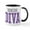 White/Black Inside, variant on CafePress - Domino DIVA Mug - 11 oz Ceramic Mug - Novelty Coffee Tea Cup